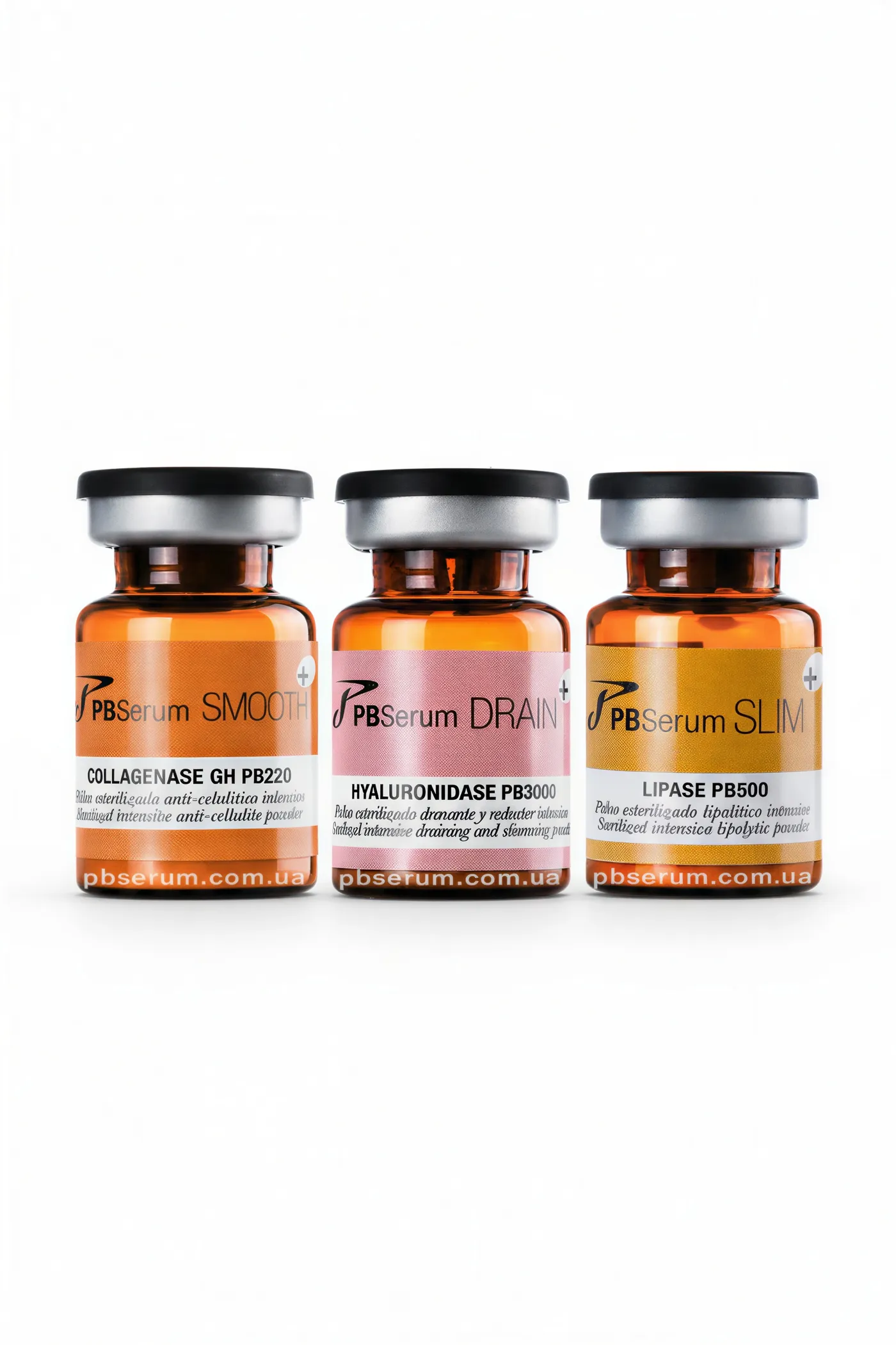PBSerum® Kit de Enzimas Reductivas (Colagenasa, Lipasa e Hialuronidasa) — Lipo Enzimas (1)